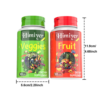 Fruit And Vegetable Capsules Set Of 2 Bottles